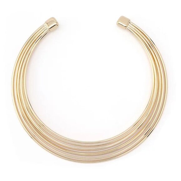 Robert Lee Morris Soho Layered Wire Collar Necklace, OS - Picture 2 of 3